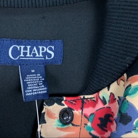 Chaps Floral Bomber Jacket - Picture 5 of 5